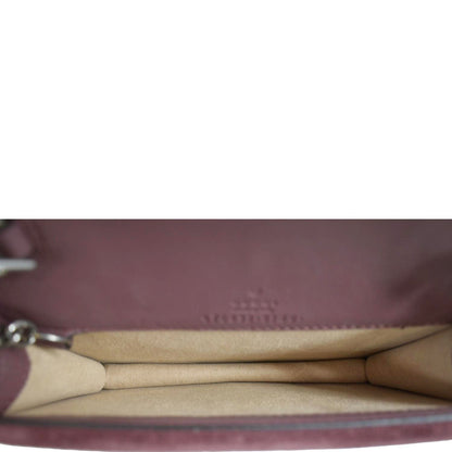 GUCCI Dionysus Super Mini Blooms GG Supreme Canvas Crossbody Bag Dry Rose 476432