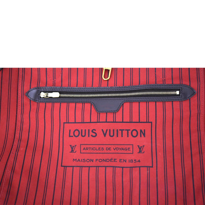 LOUIS VUITTON Neverfull GM Damier Ebene Tote Shoulder Bag Brown