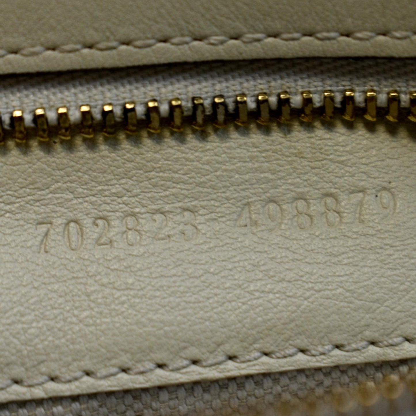 GUCCI Large Attache Leather Shoulder Bag Ivory 702823