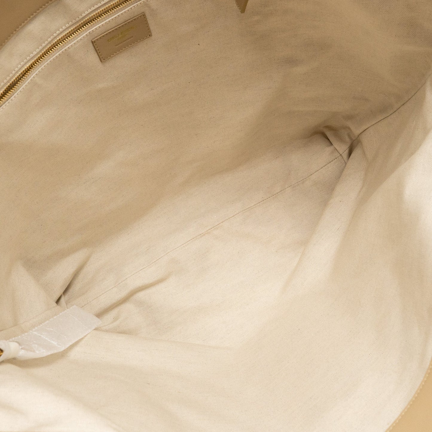 SAINT LAURENT/YSL ICARE Maxi Quilted Tote Bag Nubuck Suede Beige GHW