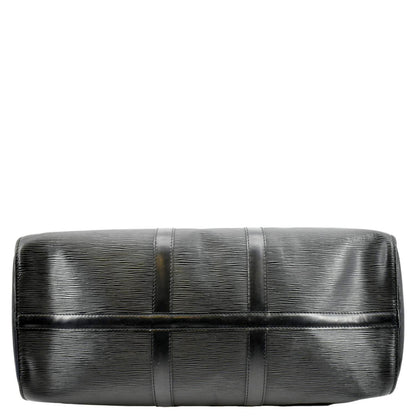 LOUIS VUITTON Keepall 45 Epi Leather Travel Bag Black