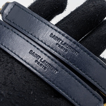 Saint Laurent /YSL Medium Lou Lou In Velvet Blue GHW