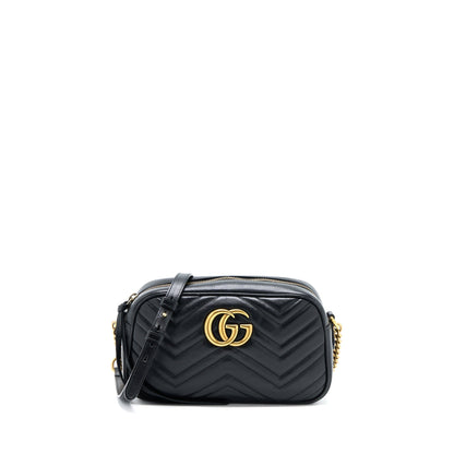 Gucci Small Marmont Matelasse Calfskin Black