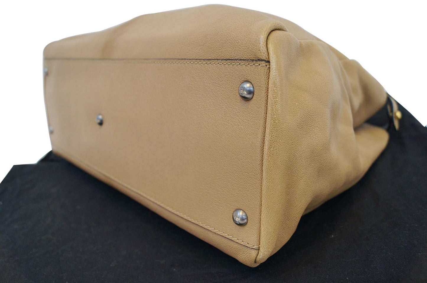 FENDI Brown Ombre Leather Peekaboo Large Satchel Bag