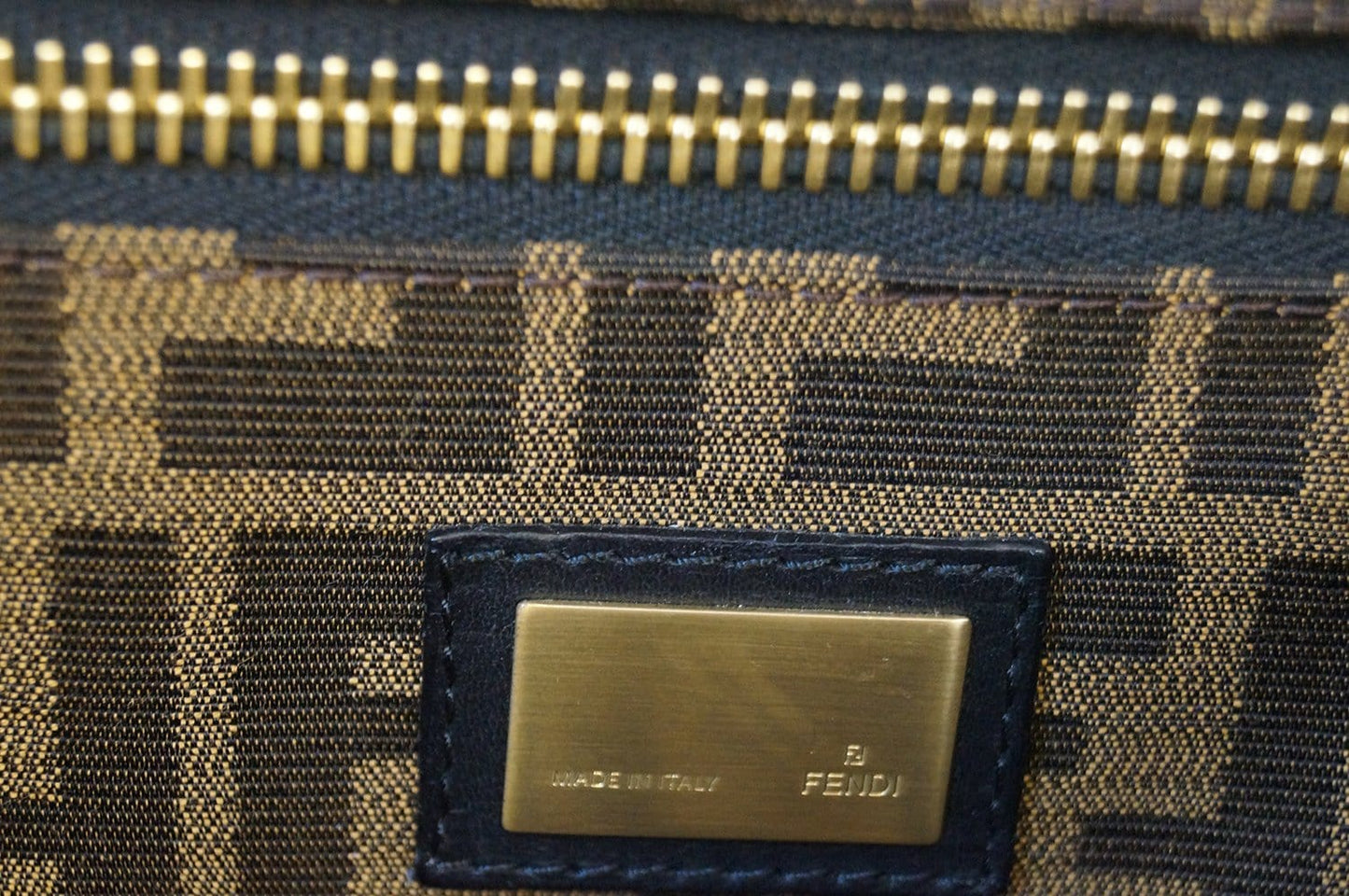 FENDI Brown Ombre Leather Peekaboo Large Satchel Bag