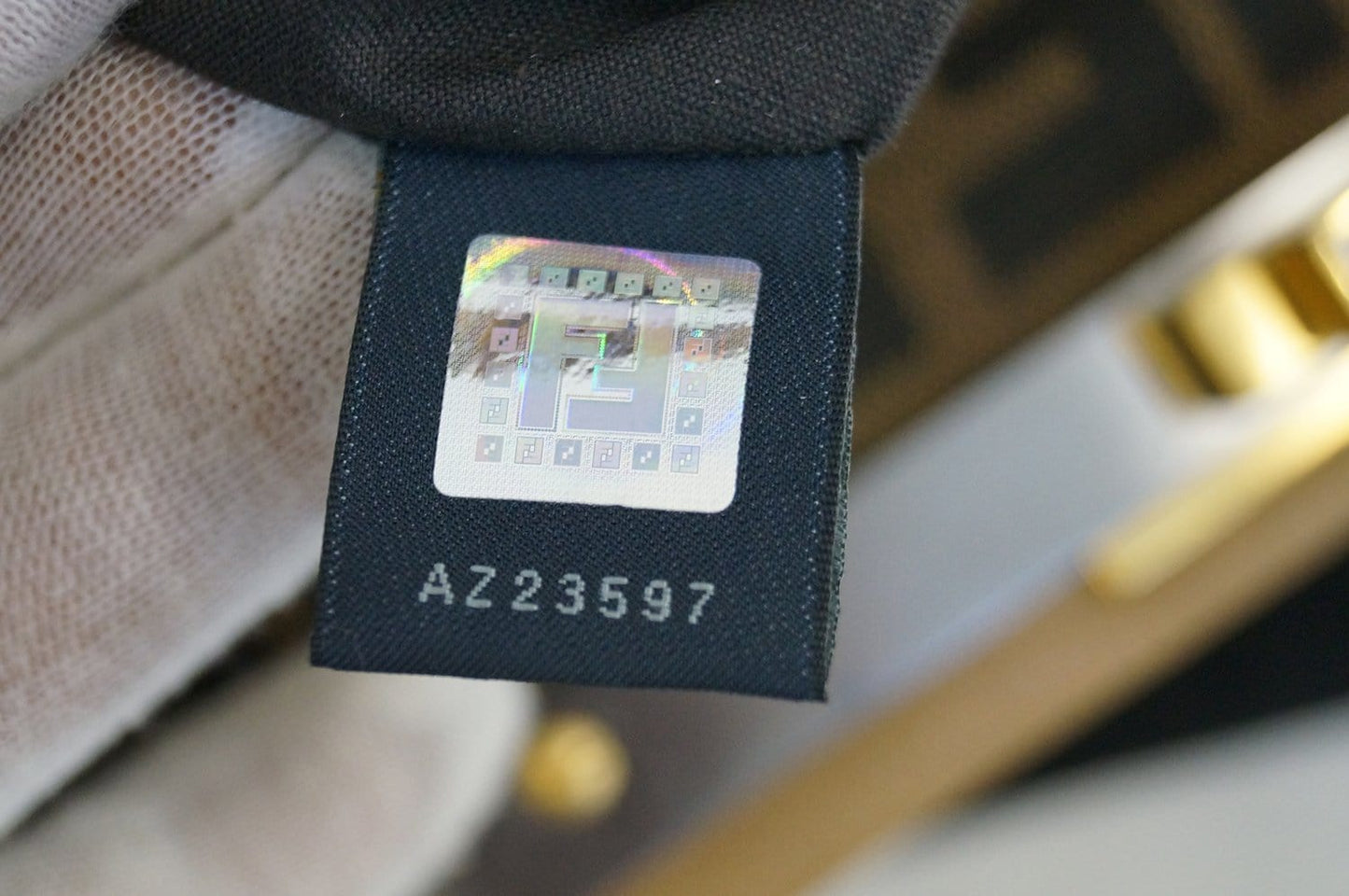 FENDI Brown Ombre Leather Peekaboo Large Satchel Bag