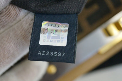 FENDI Brown Ombre Leather Peekaboo Large Satchel Bag