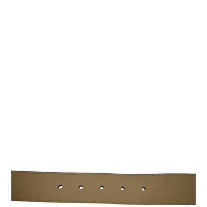 GUCCI Double G Buckle Leather Belt Size 80.32 Tan 400593