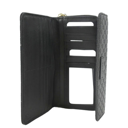 GUCCI Microguccissima Leather Wallet Black 449364