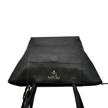 PRADA Leather Tote Bag Black