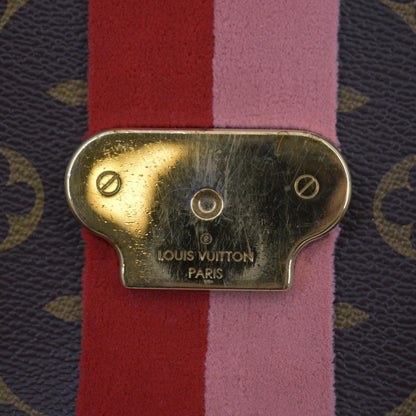 LOUIS VUITTON Georges BB Monogram Canvas Shoulder Bag Coquelicot Peach