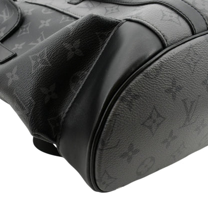 LOUIS VUITTON Christopher PM Reverse Monogram Eclipse Backpack Bag Black
