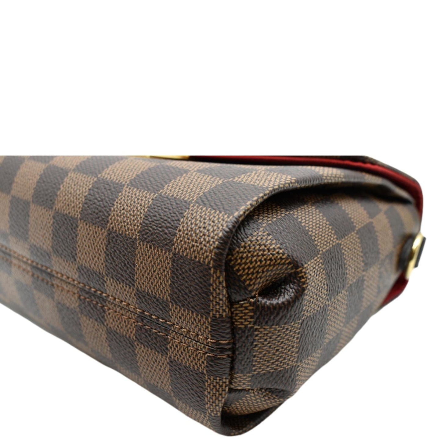 LOUIS VUITTON Croisette Damier Ebene Crossbody Bag Brown