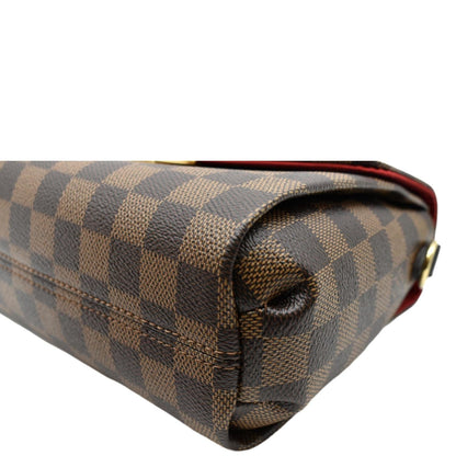 LOUIS VUITTON Croisette Damier Ebene Crossbody Bag Brown