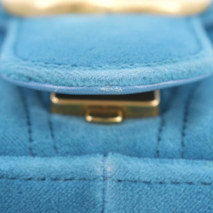 GUCCI GG Marmont Small Velvet Shoulder Bag Turquoise 443497
