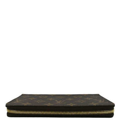 LOUIS VUITTON Zip Around Monogram Canvas Wallet Brown