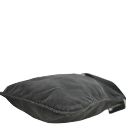 PRADA Nylon Crossbody Messenger Bag Black