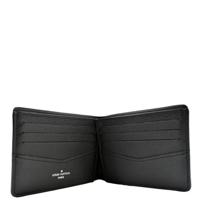 LOUIS VUITTON Monogram Eclipse Canvas Multiple Mens Wallet Black/Grey