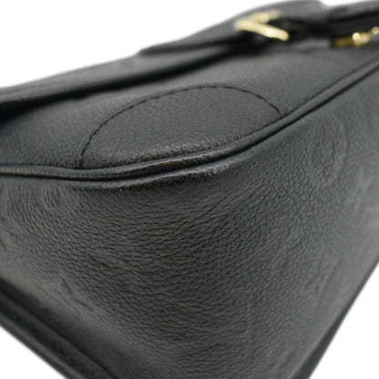LOUIS VUITTON Diane Monogram Empreinte Leather Crossbody Bag Black