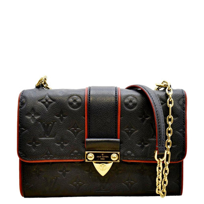 LOUIS VUITTON Saint Sulpice PM Empreinte Leather Crossbody Bag Noir