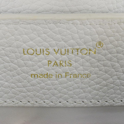 LOUIS VUITTON Capucines BB Taurillon Leather Shoulder Bag Silver