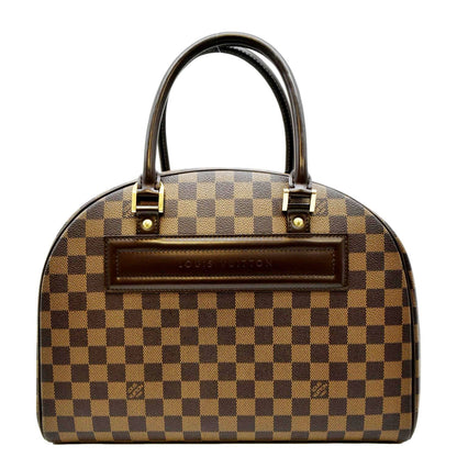 LOUIS VUITTON Nolita Damier Ebene Satchel Bag Brown