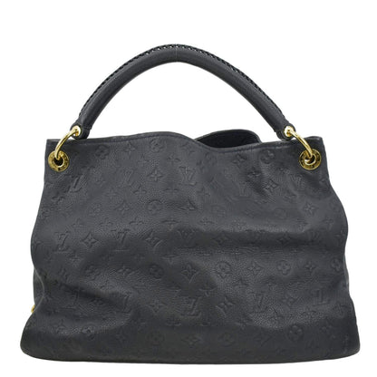 LOUIS VUITTON Artsy MM Empreinte Leather Hobo Bag Black
