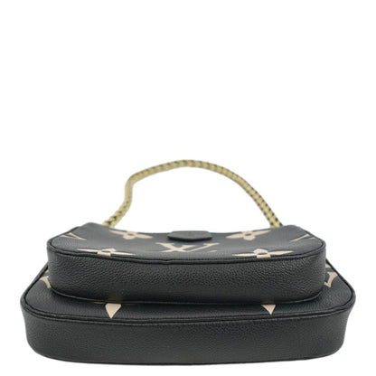 LOUIS VUITTON Multi Pochette Accessoires Bicolor Monogram Empreinte Crossbody Bag Black