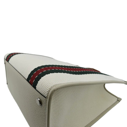 GUCCI GG Interlocking Canvas Web Shoulder Bag White 701733
