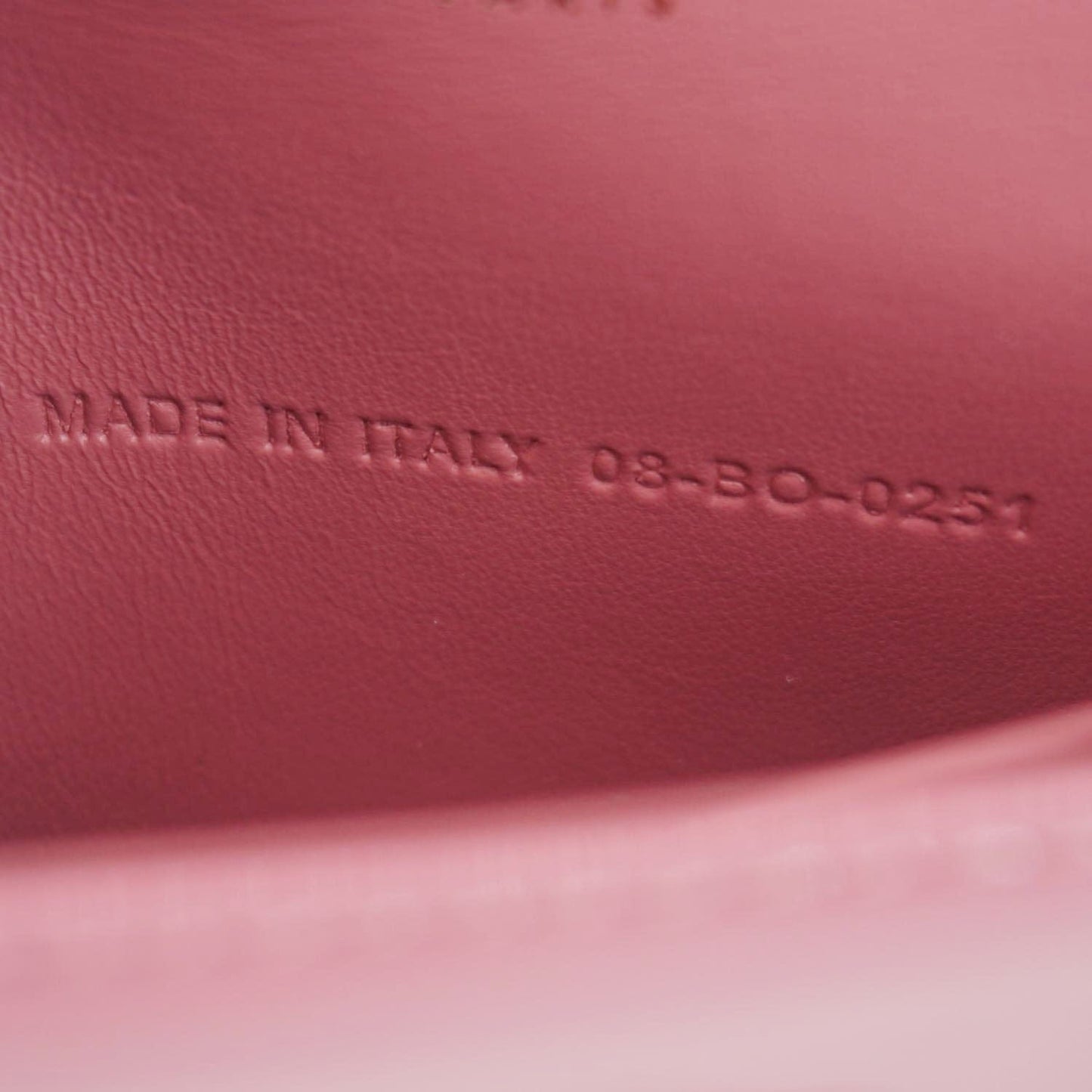 CHRISTIAN DIOR Lady Dior Patent Cannage Leather Chain Pouch Bag Pink