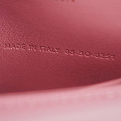 CHRISTIAN DIOR Lady Dior Patent Cannage Leather Chain Pouch Bag Pink