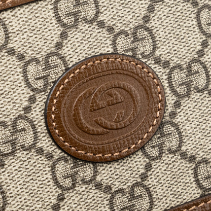 GUCCI MINI CROSSBODY BOX BAG INTERLOCKING GG Supreme CANVAS / LEATHER