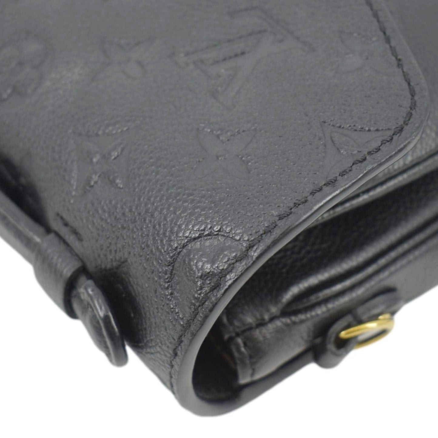 LOUIS VUITTON Metis Pochette Empreinte Leather Crossbody Bag Black