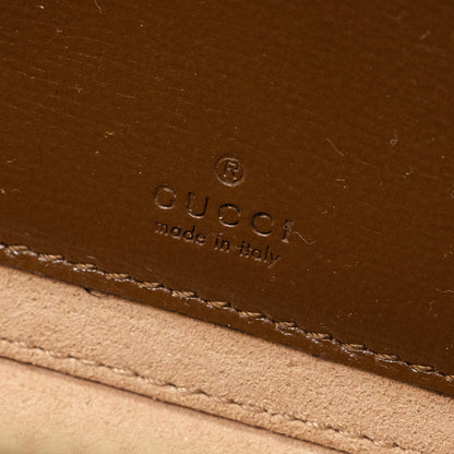 GUCCI MINI CROSSBODY BOX BAG INTERLOCKING GG Supreme CANVAS / LEATHER