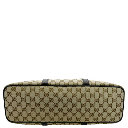 GUCCI GG Supreme Canvas Shopping Tote Bag Beige 449169