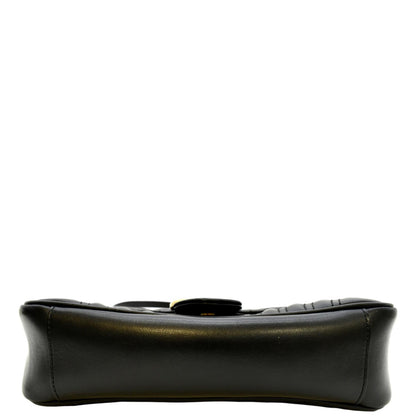 GUCCI GG Marmont Small Matelasse Leather Crossbody Bag Black 443497