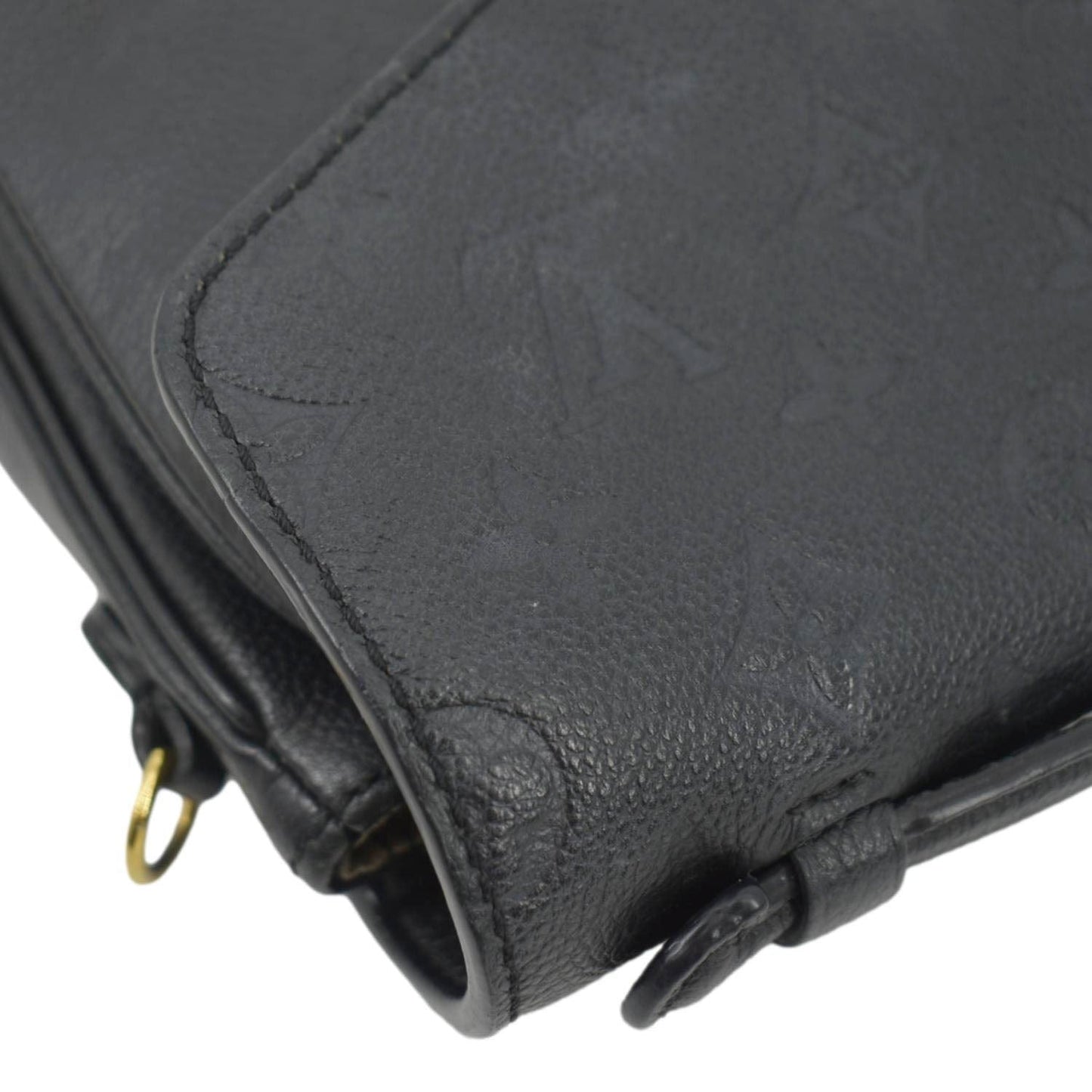 LOUIS VUITTON Metis Pochette Empreinte Leather Crossbody Bag Black