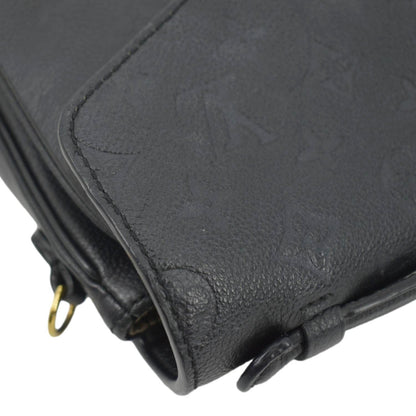 LOUIS VUITTON Metis Pochette Empreinte Leather Crossbody Bag Black
