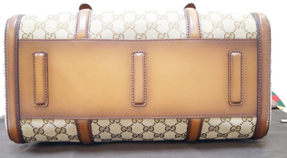 GUCCI Lady Web Original GG Canvas Boston Bag 381044