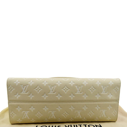 LOUIS VUITTON Onthego Spring City MM Monogram Empreinte Leather Shoulder Bag Cream
