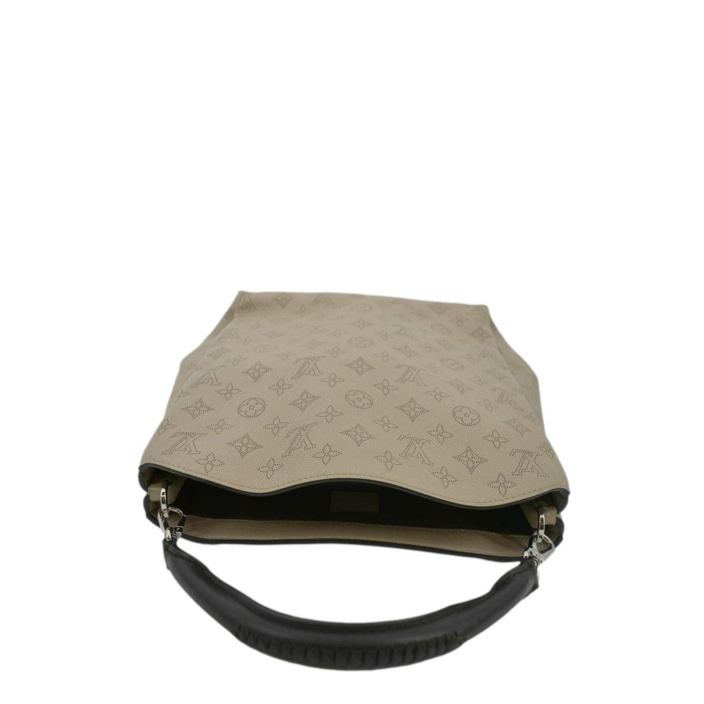 LOUIS VUITTON Babylone Mahina Calfskin Leather Shoulder Bag Galet