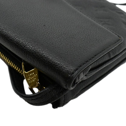 LOUIS VUITTON Twice Pochette Monogram Empreinte Crossbody Bag Black
