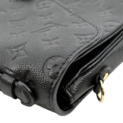 LOUIS VUITTON Metis Pochette Empreinte Leather Crossbody Bag Black
