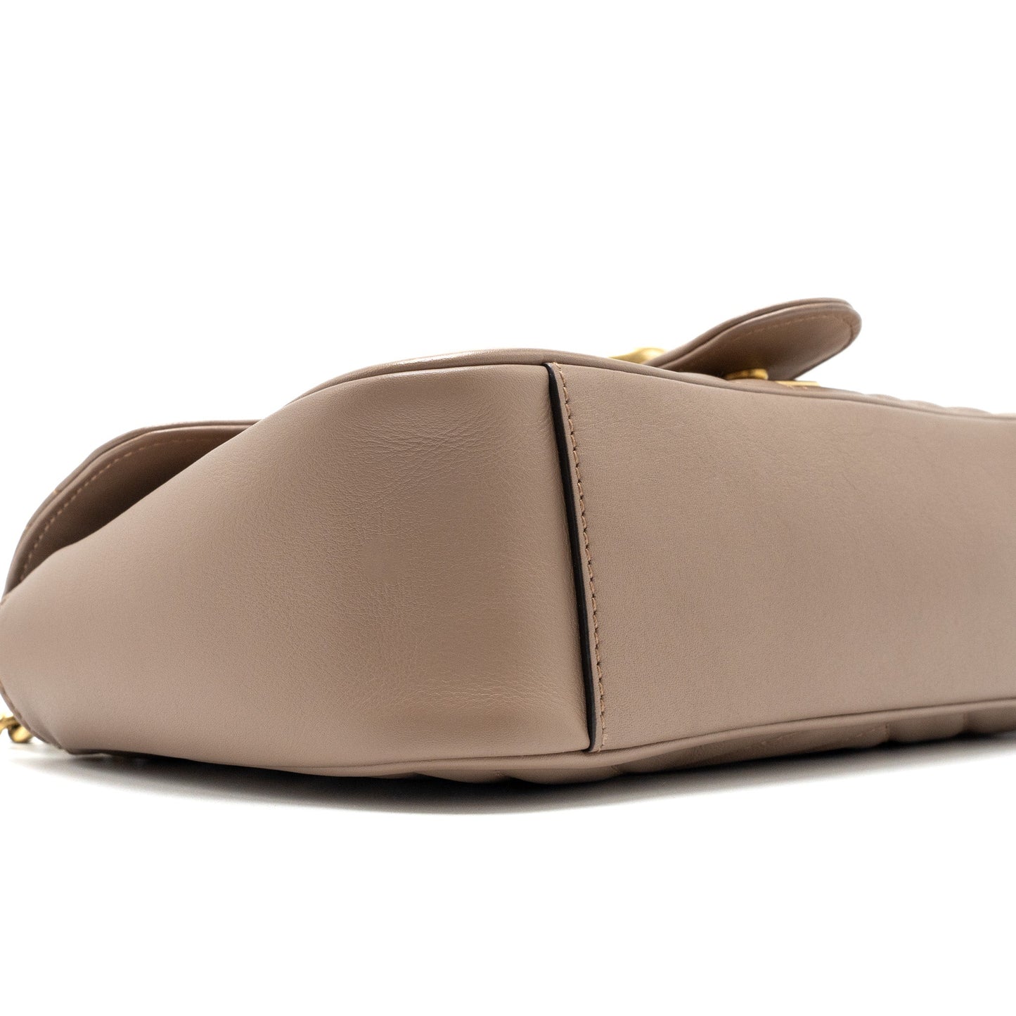 Gucci Small GG Marmont Bag Calfskin Beige Brushed