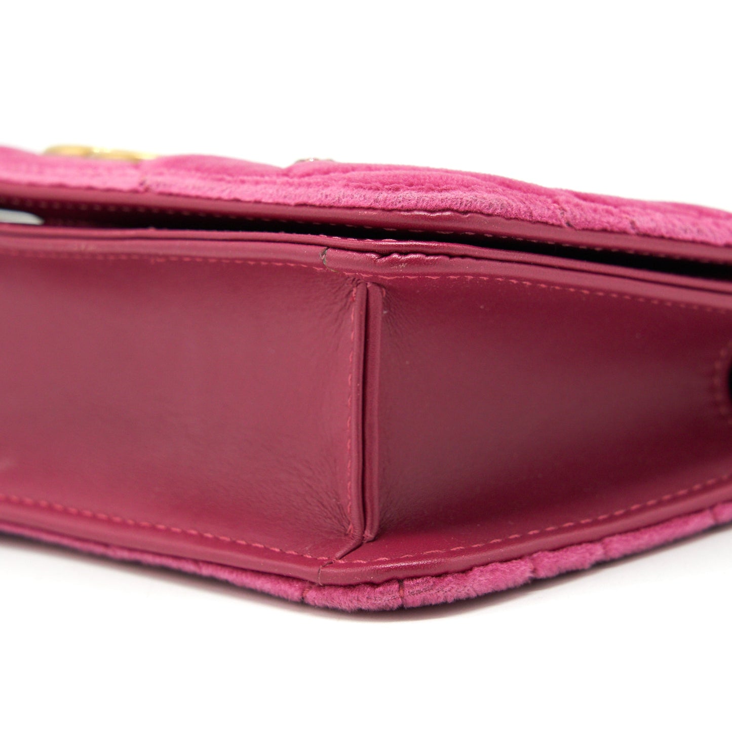 Gucci Velvet Wallet with chain pink  limited edition