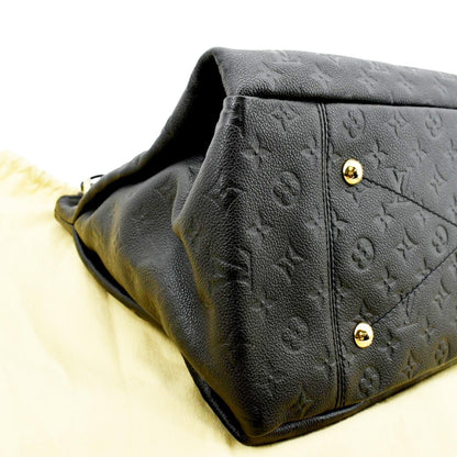 LOUIS VUITTON Artsy MM Empreinte Leather Hobo Bag Black