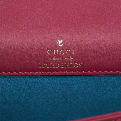 Gucci Velvet Wallet with chain pink  limited edition