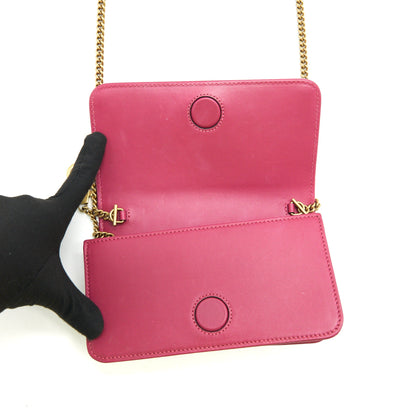 Gucci Velvet Wallet with chain pink  limited edition