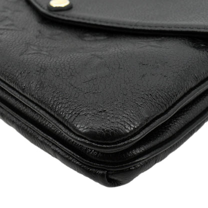 LOUIS VUITTON Twice Pochette Monogram Empreinte Crossbody Bag Black