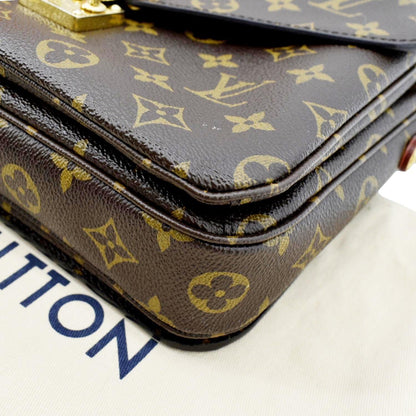 LOUIS VUITTON Metis Pochette Monogram Canvas Crossbody Bag Brown